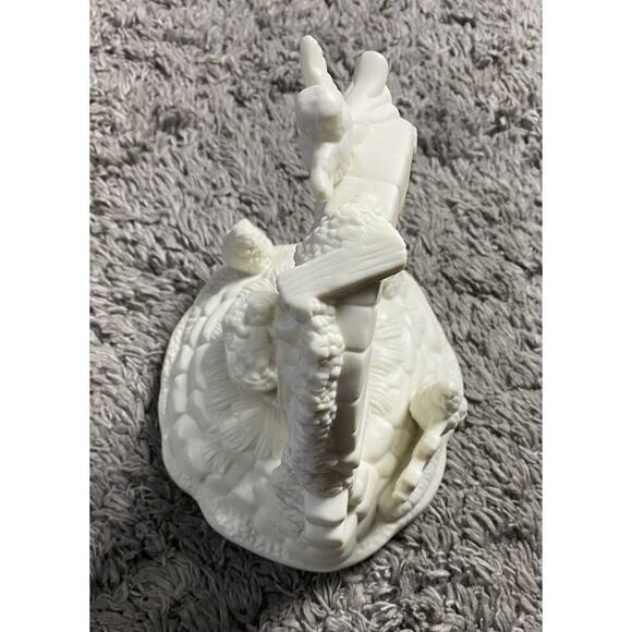 White Porcelain Bisque Musical Christmas Nativity Scene Decor - Picture 4 of 11